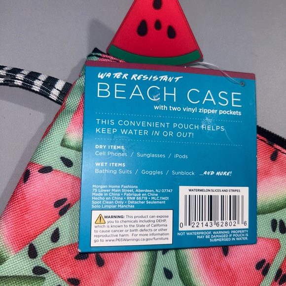 NWT Morgan Home WATERMELON Water Resistant Beach Case TOUCHSCREEN compatible - Picture 6 of 7
